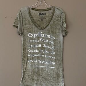 Harry Potter Olive Magic Script Tee